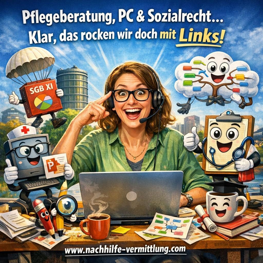 Nachhilfe PC, EDV, Powerpoint, Mindmap, Pflegeberatung, Sozialversicherungsrecht, SGB XI Oberhausen