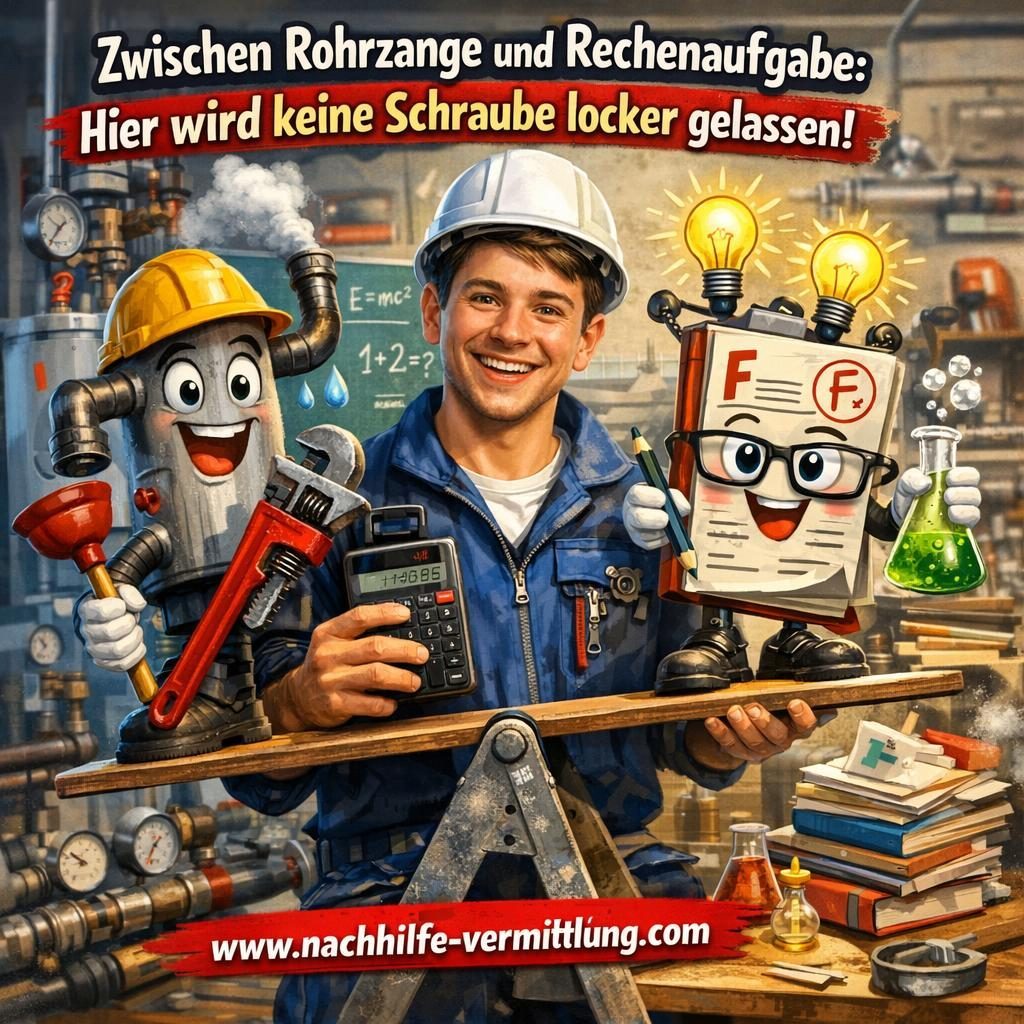 Nachhilfe Sanitär, Sanitärtechnik, SHK, Anlagenmechanik, Heizungstechnik, Mathe, Mathematik, Physik, Deutsch, Englisch Wuppertal